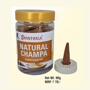 Shanthala Natural Champa Premium Incense Cones Net.Wt.90 g