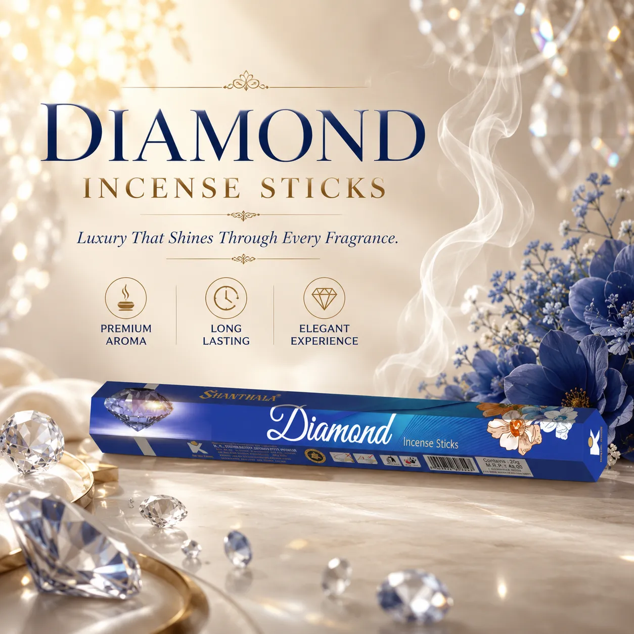Shanthala Diamond Hexagon Range Incense Sticks 13g - Image 2