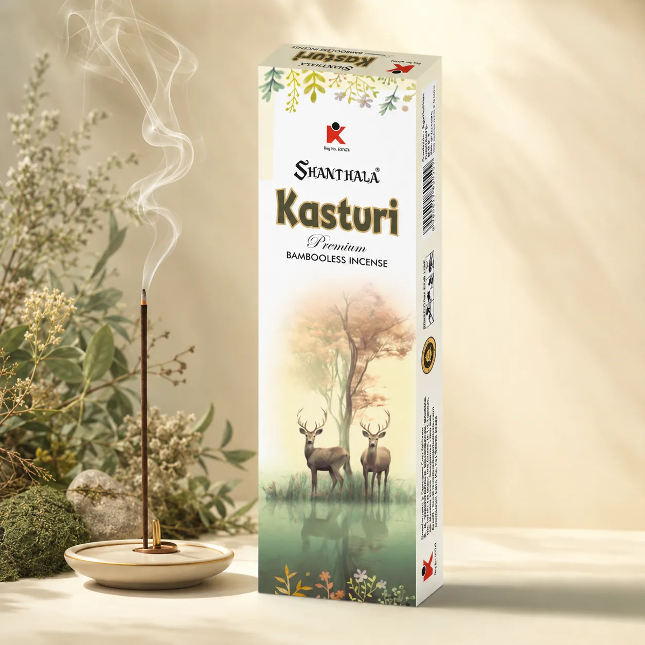 Shanthala Kasturi Bambooless Incense Sticks 90g