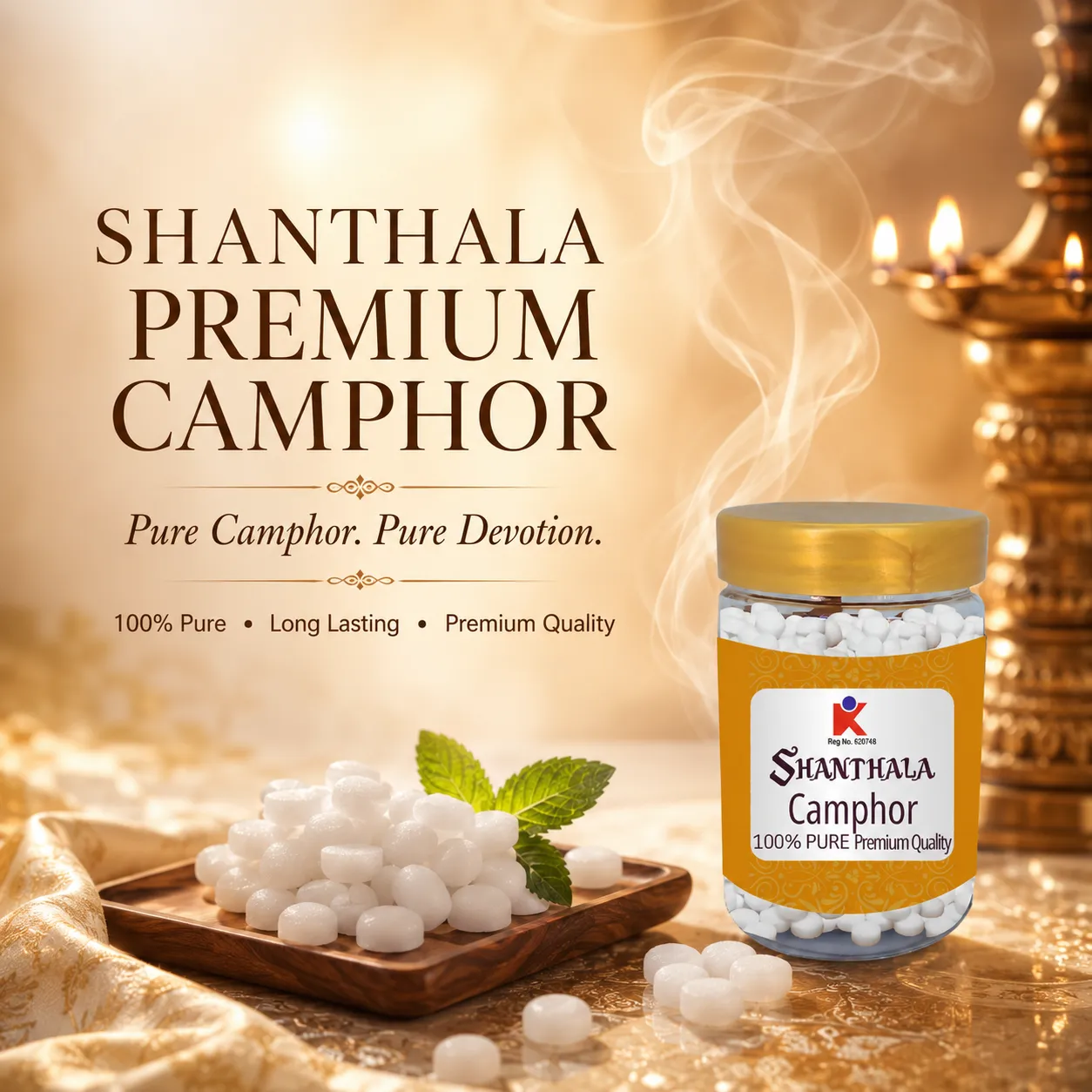 Shanthala Premium Camphor Jar 80g - Image 2
