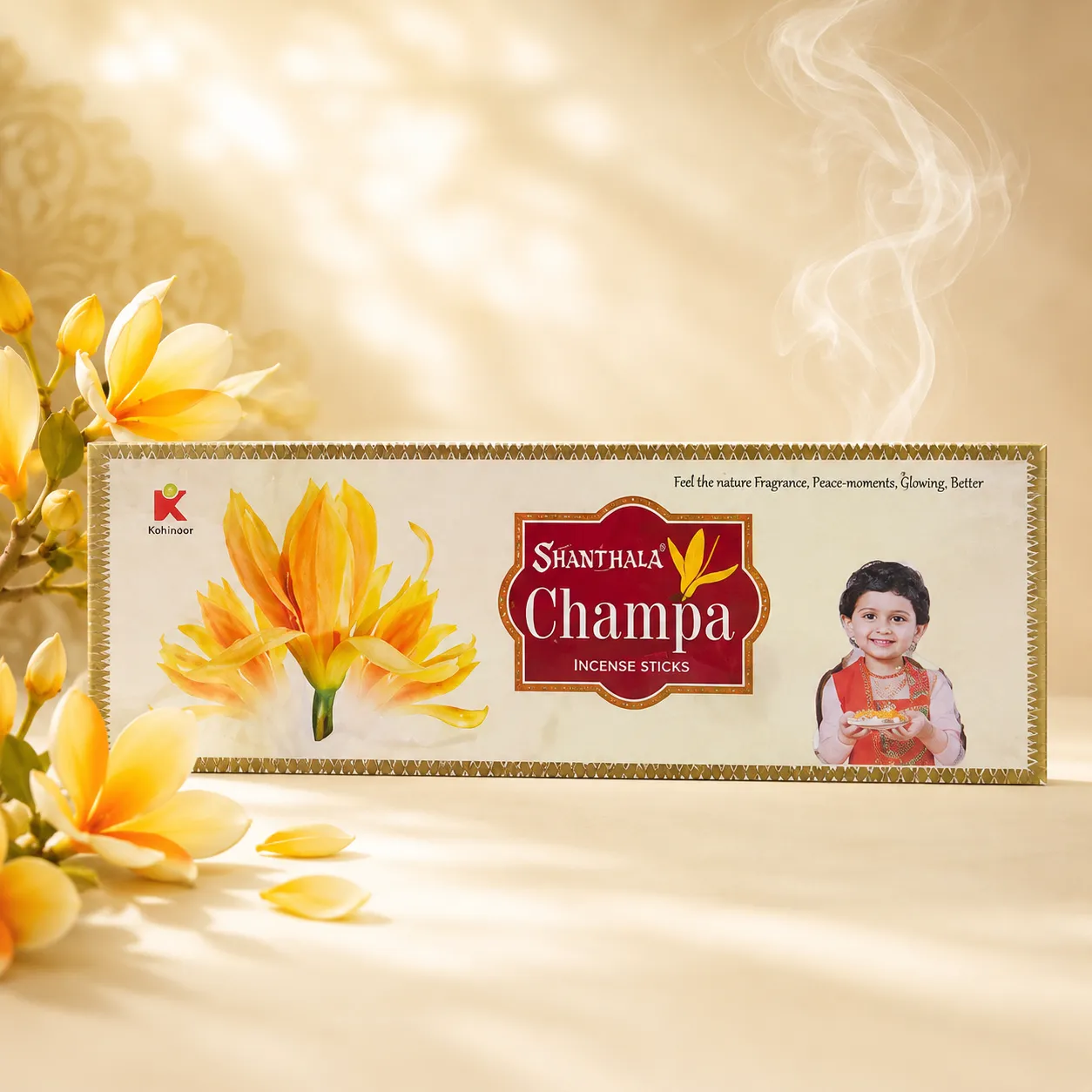 Shanthala Champa Premium Pouches 6pc Dangler Incense Sticks 22g