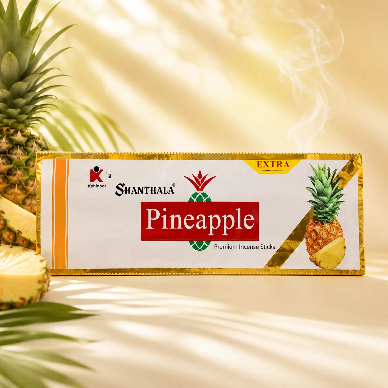 Shanthala Pineapple Premium Pouches 6pc Dangler Incense Sticks 22g