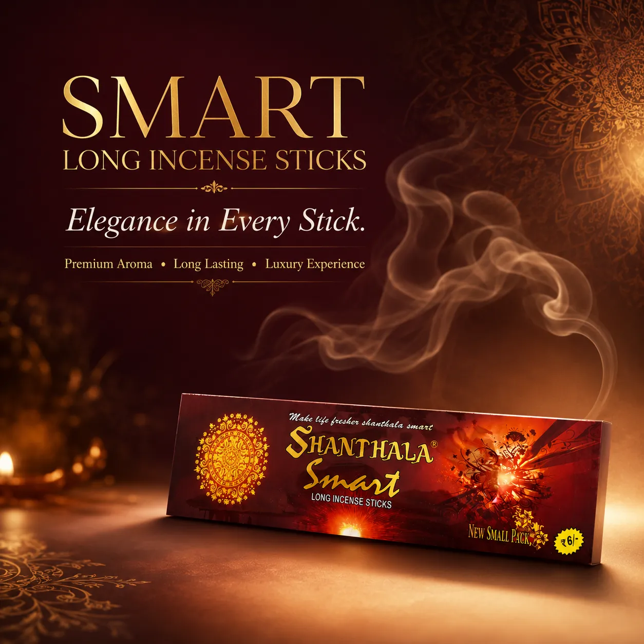Shanthala Smart Deluxe Small Pouches Range Long Incense Sticks 10g - Image 2