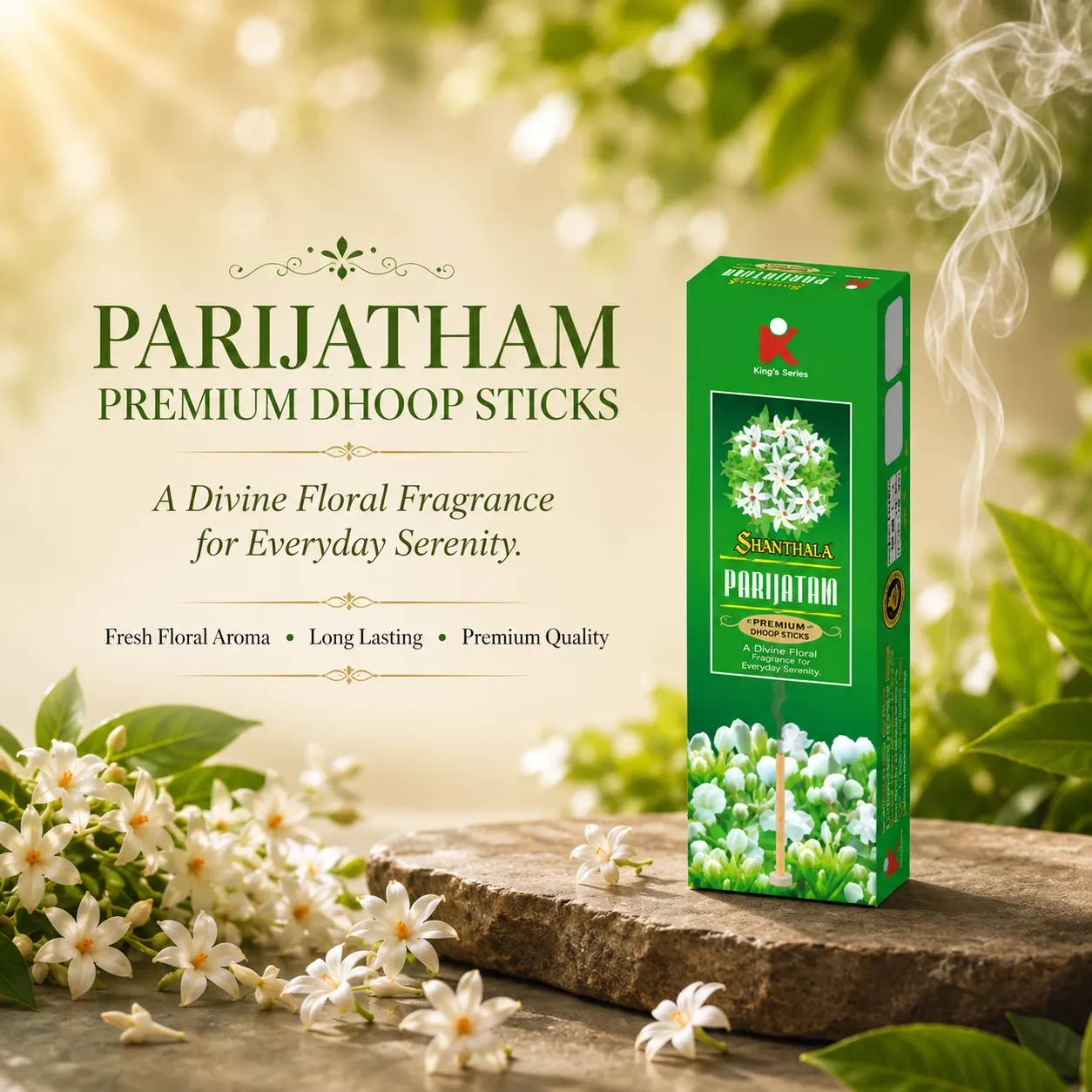 Shanthala Parijatha Premium Dhoop Sticks 10 Sticks - Image 2
