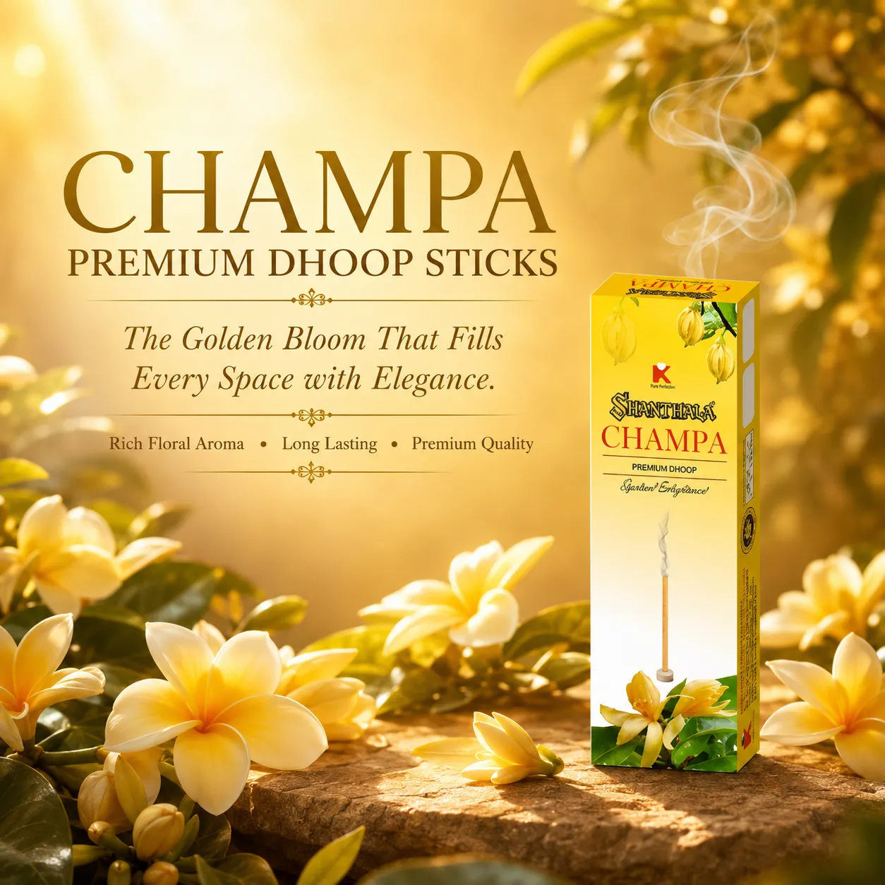 Shanthala Champa Premium Dhoop Sticks 10 Sticks - Image 2