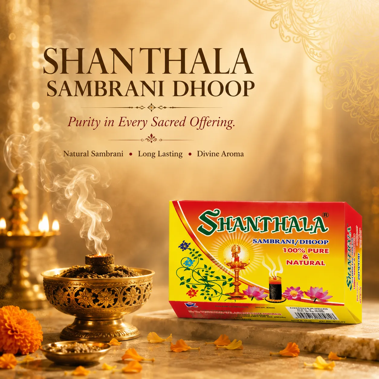Shanthala Sambrani Dhoop Range Cup Dhoop 15 Pieces - Image 2