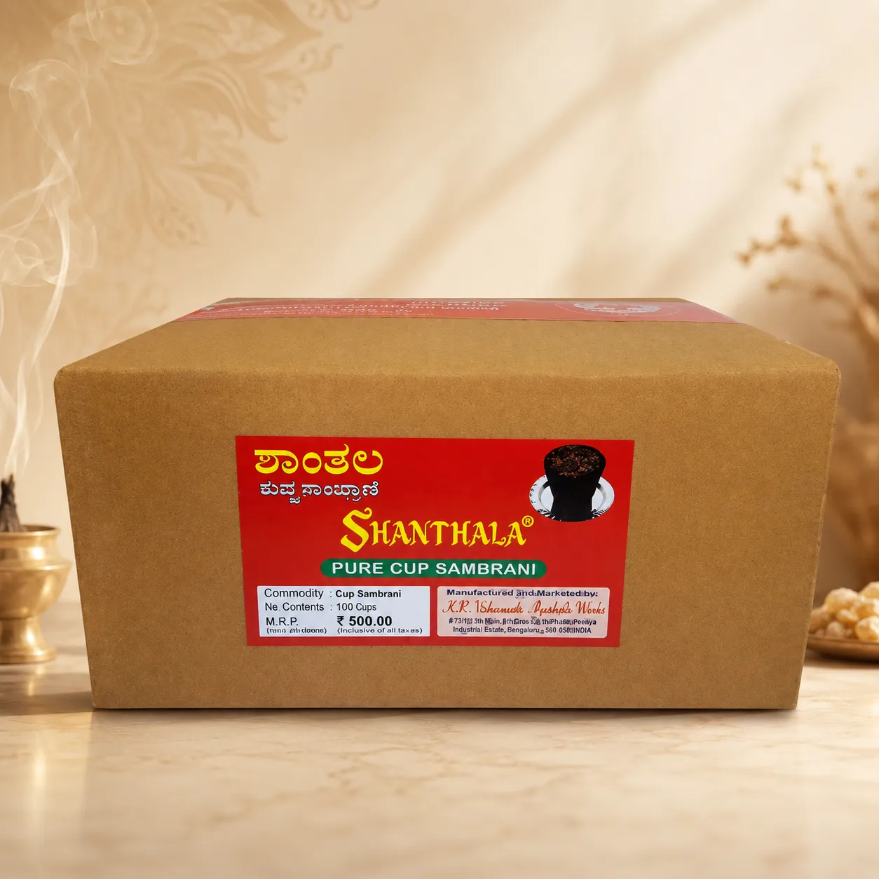 Shanthala Pure Cup Sambrani Range 100 Cups