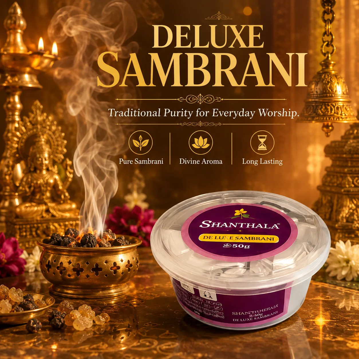 Shanthala Pure Sambrani Cups 50g - Image 2