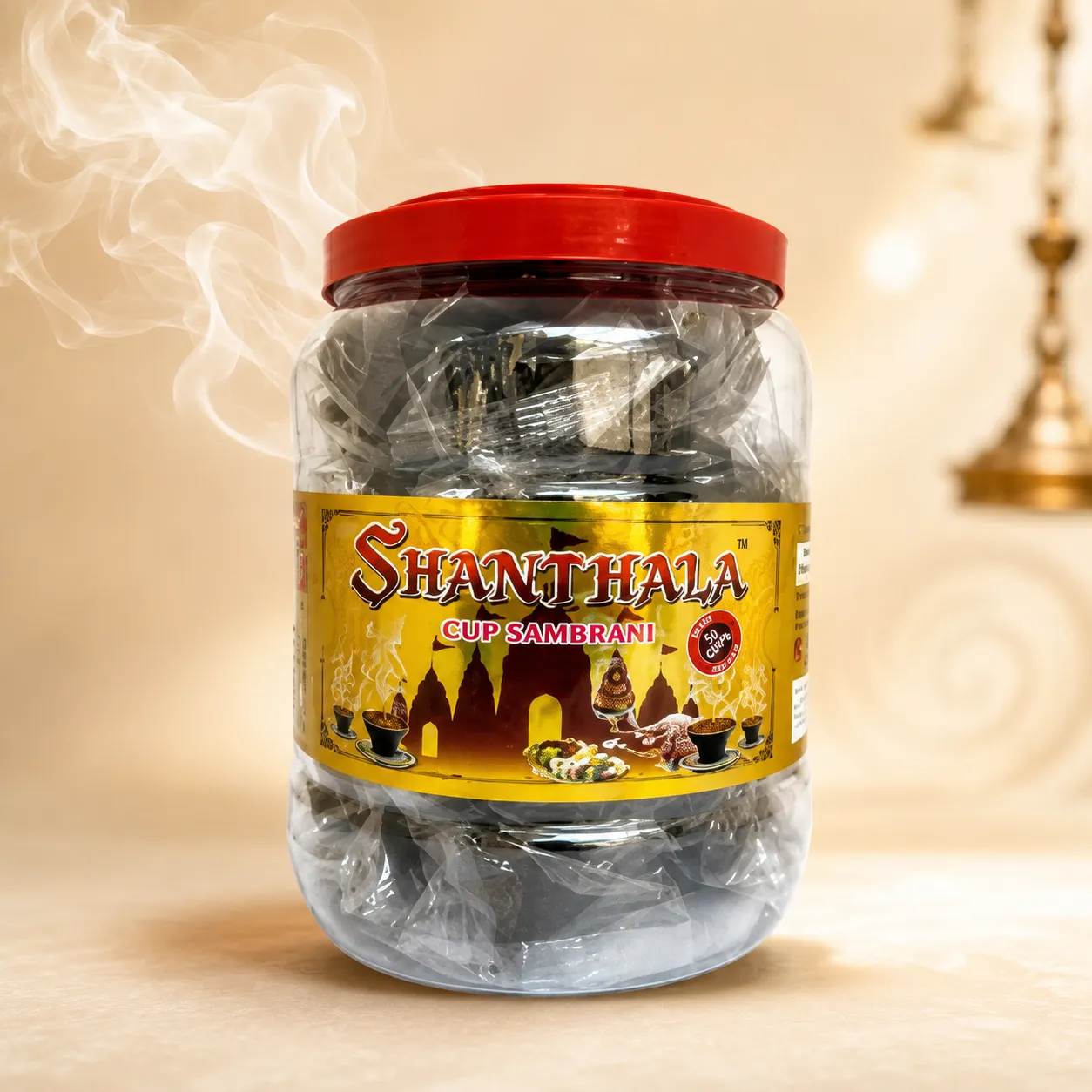 Shanthala Pure Cup Sambrani Jar 50 Cups