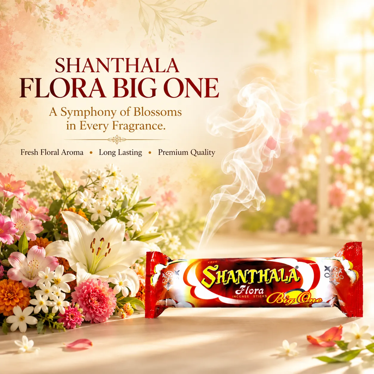 Shanthala Flora Big One Tubes Range Incense Sticks 55g - Image 2