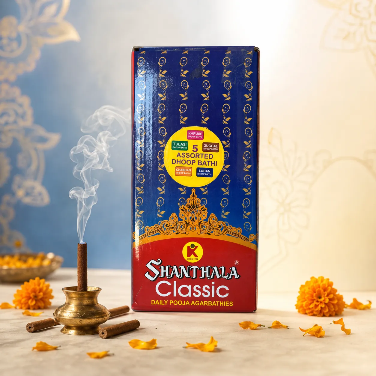 Shanthala Classic Assorted Dhoop Bathi Daily Pooja Agarbathies 750g
