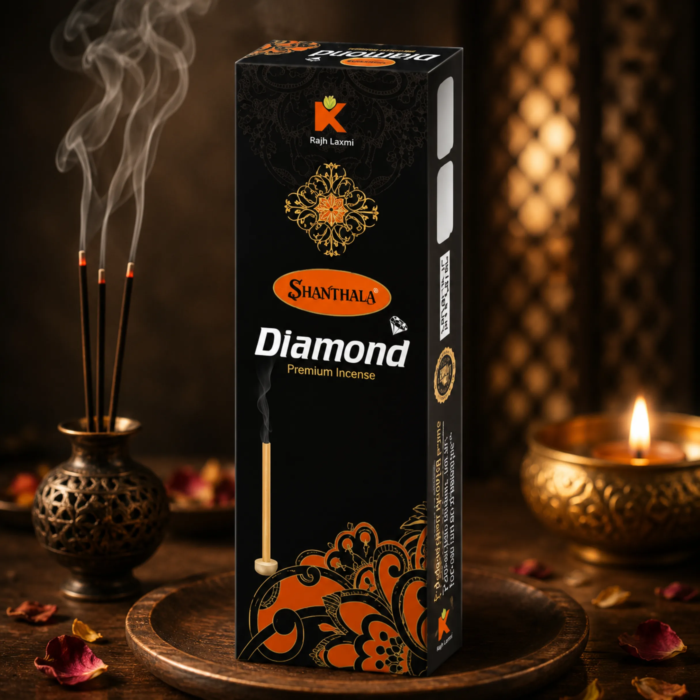 Shanthala Diamond Premium Boxes Range Small Pack Incense Sticks 16g