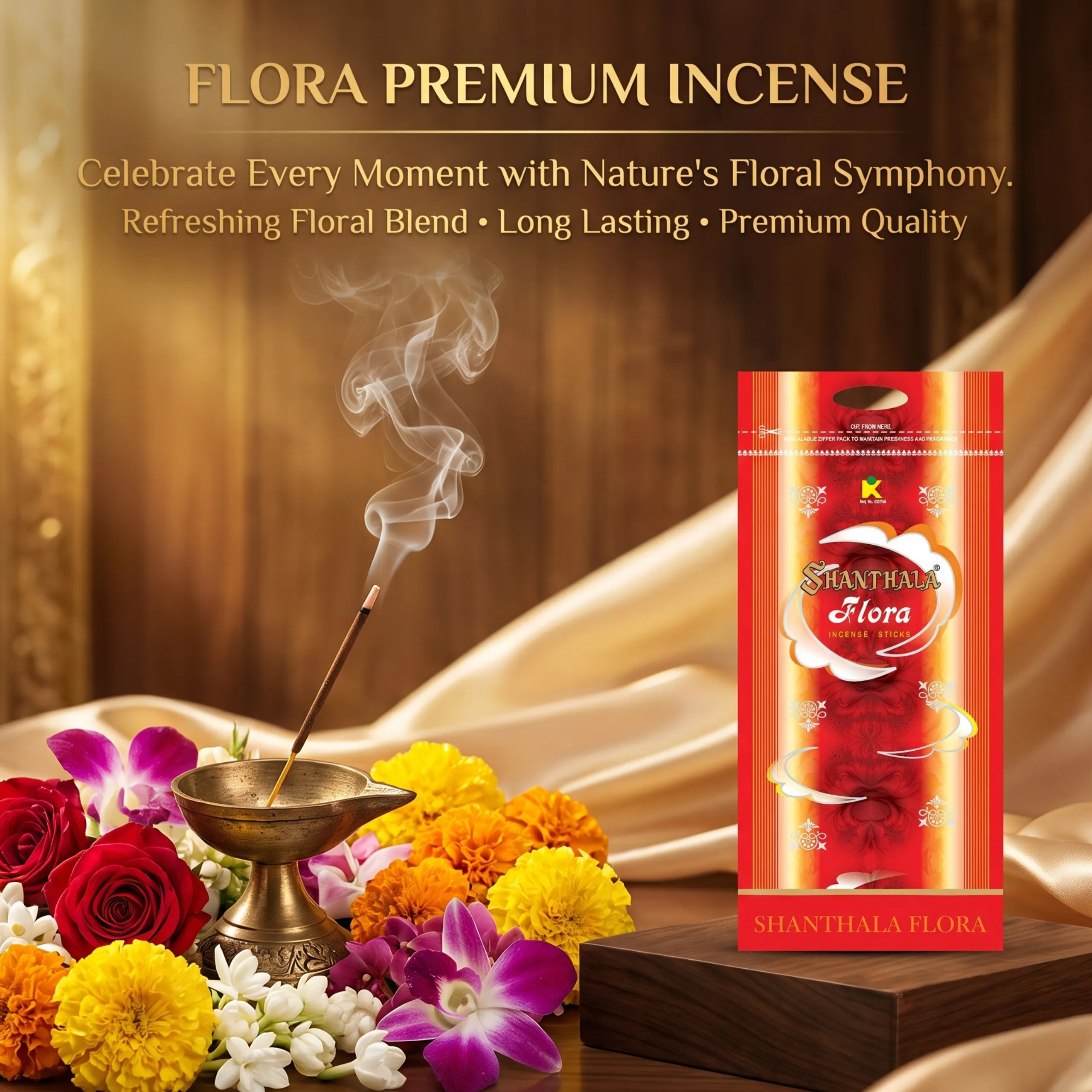 Shanthala Flora Premium Agarbathi 108g - Image 2