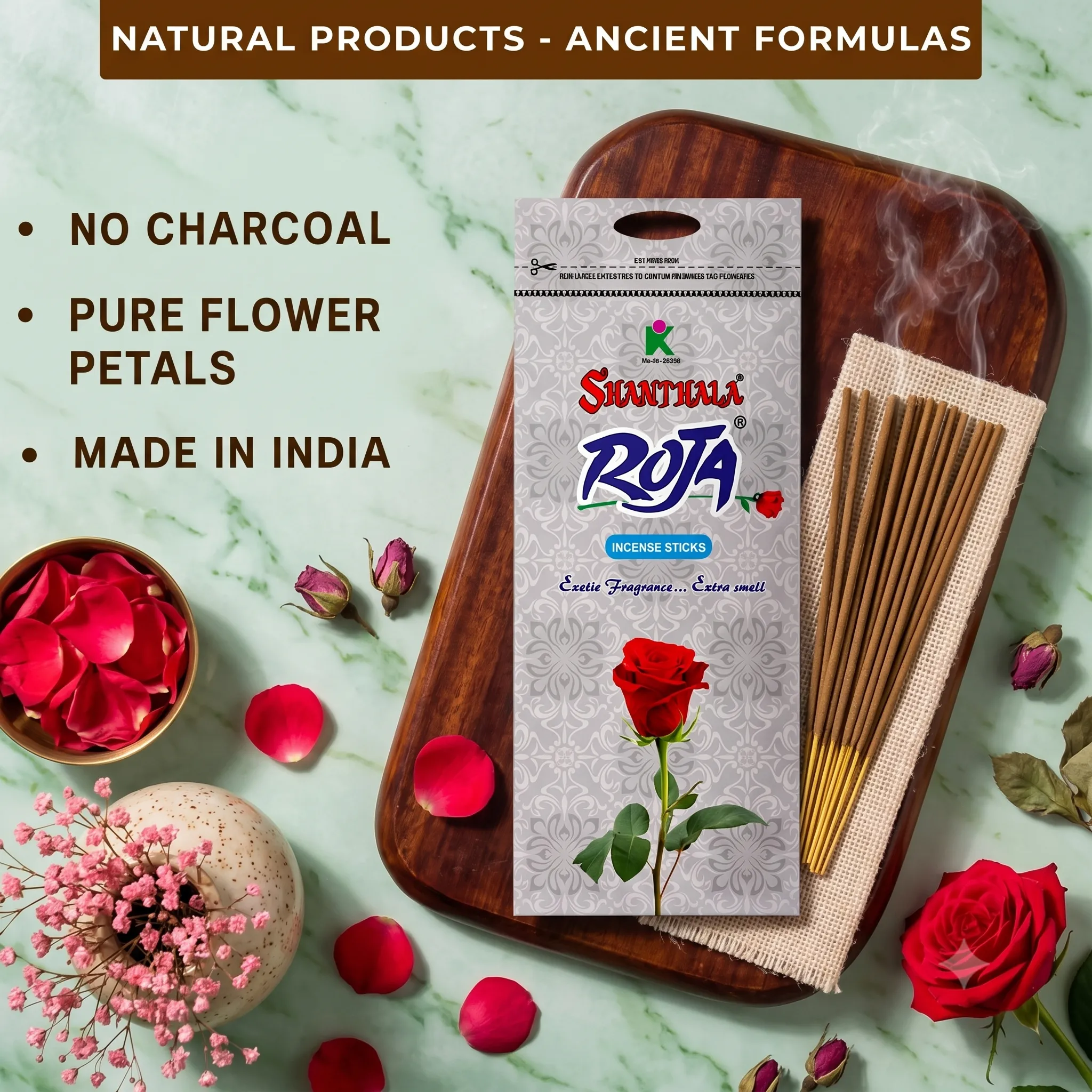Shanthala Roja Premium Agarbathi 108g - Image 2