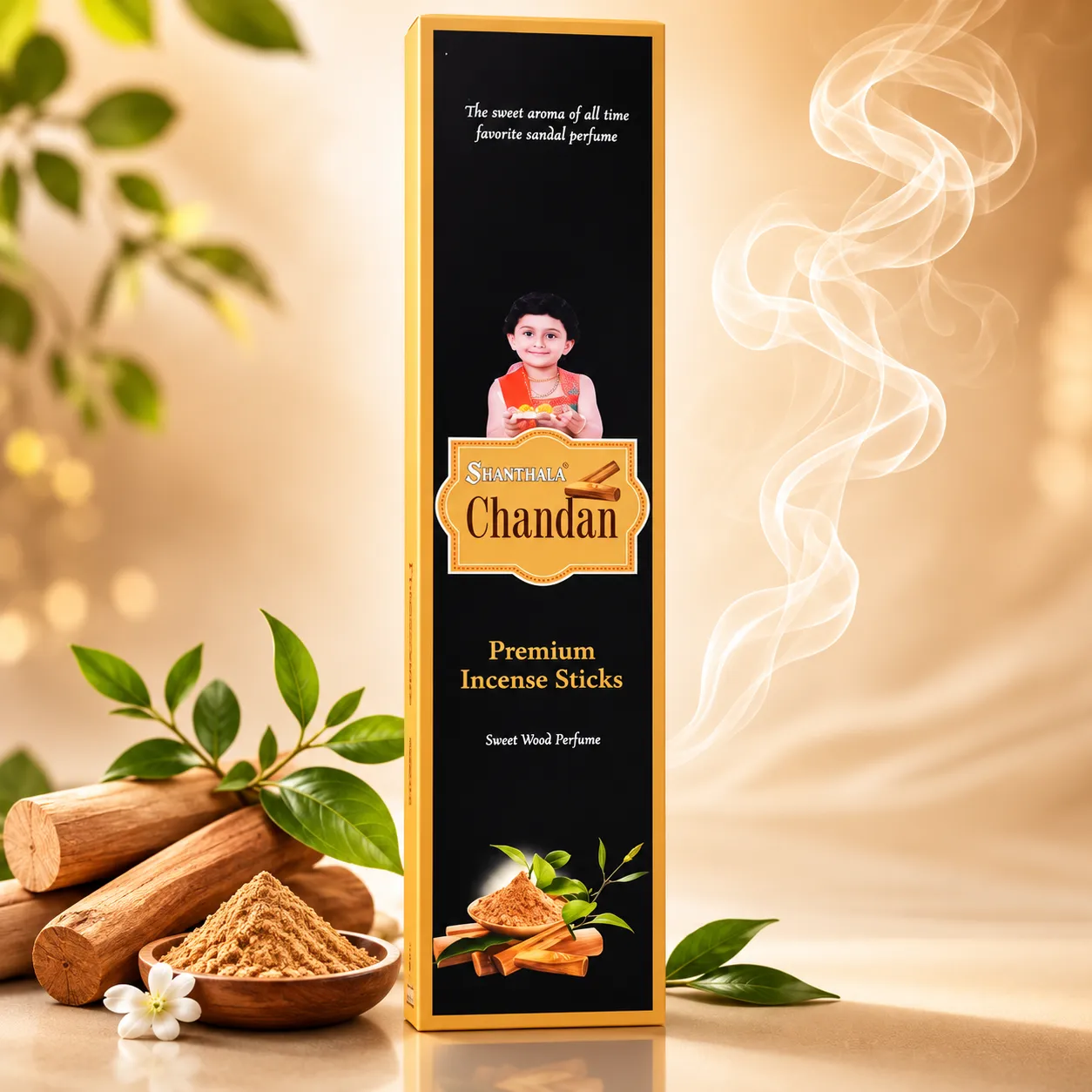 Shanthala Chandan Premium Boxes Range Small Pack Incense Sticks 16g