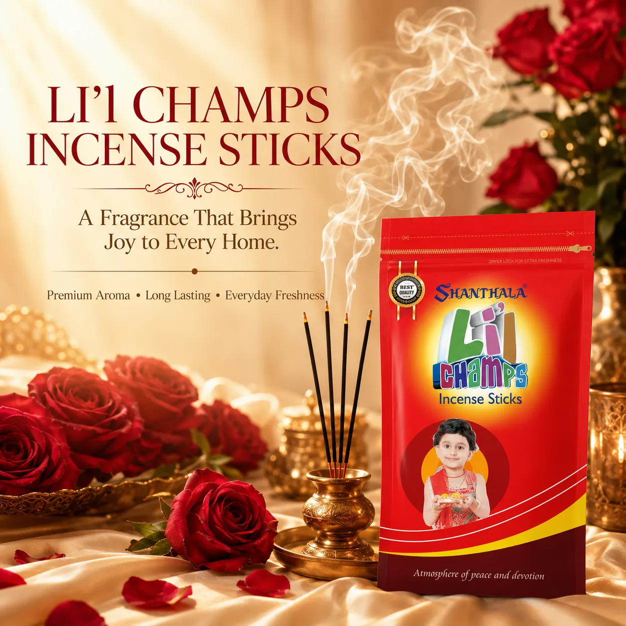 Shanthala Lil Champs Economy Range Zipper Incense Sticks 200g - Image 2