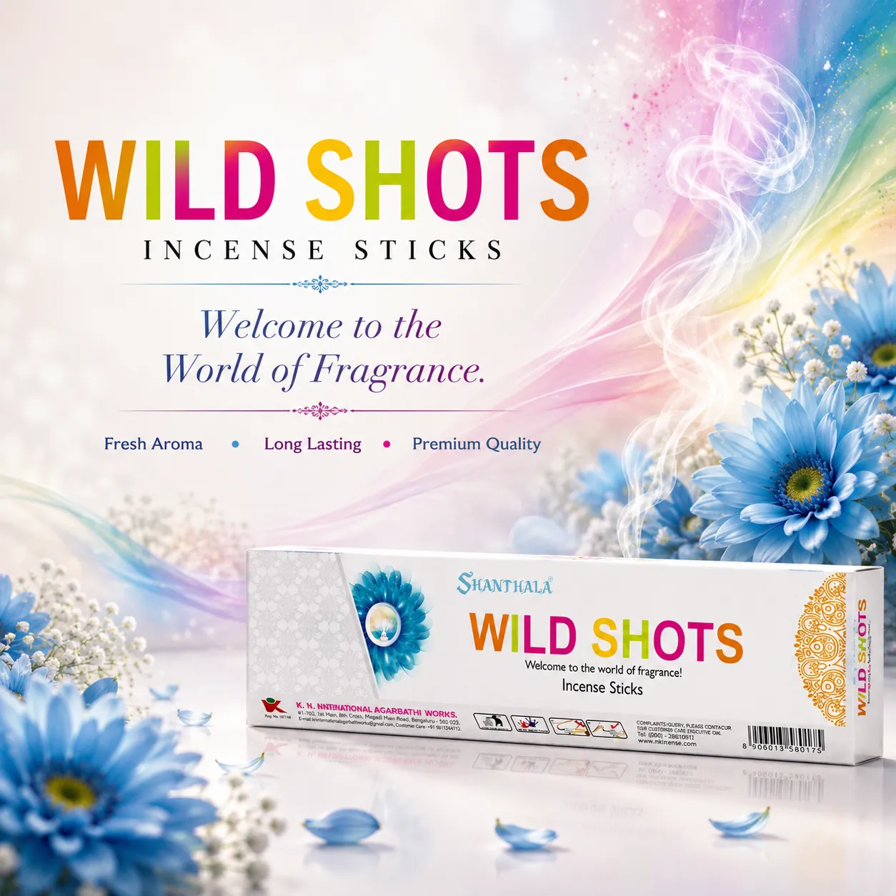 Shanthala Wild Shots Incense Sticks 90g - Image 2