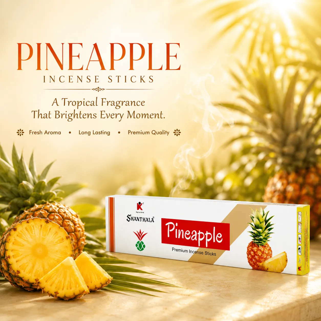 Shanthala Pineapple Premium Incense Sticks 90g - Image 2