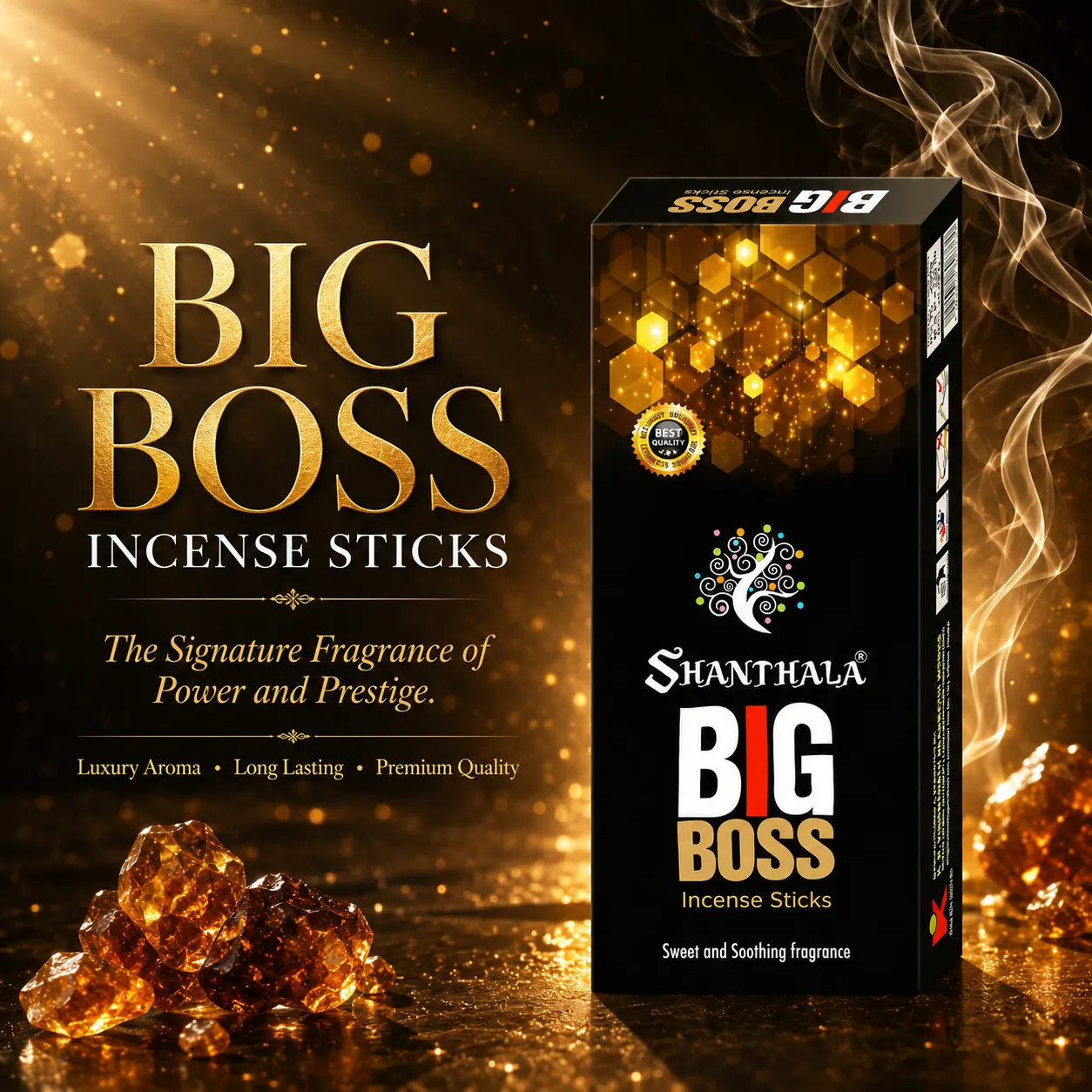 Shanthala Big Boss Premium Big Pack-Box Range Incense Sticks 200g - Image 2